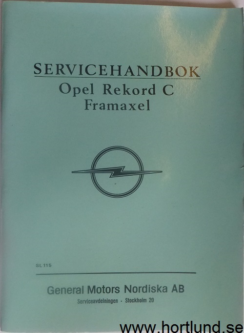 1967 Opel Rekord C Framaxel Servicehandbok