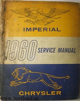 1960 Chrysler och Imperial Service Manual original