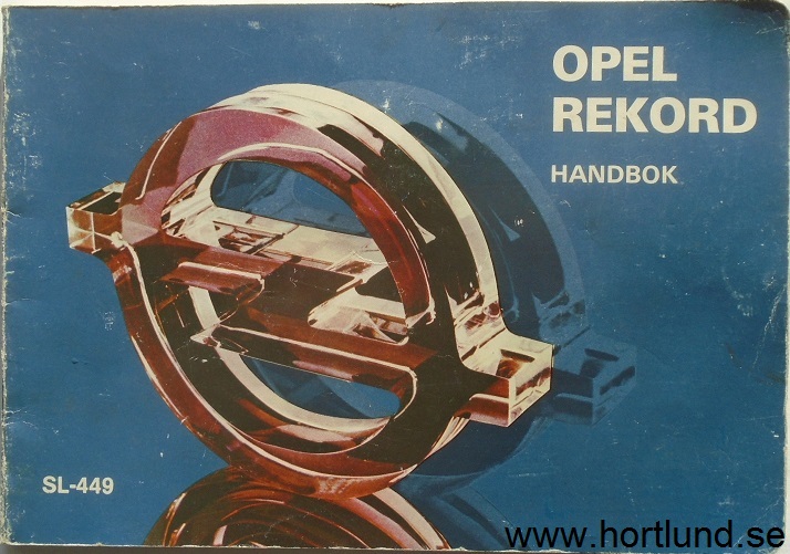 1978 Opel Rekord Handbok