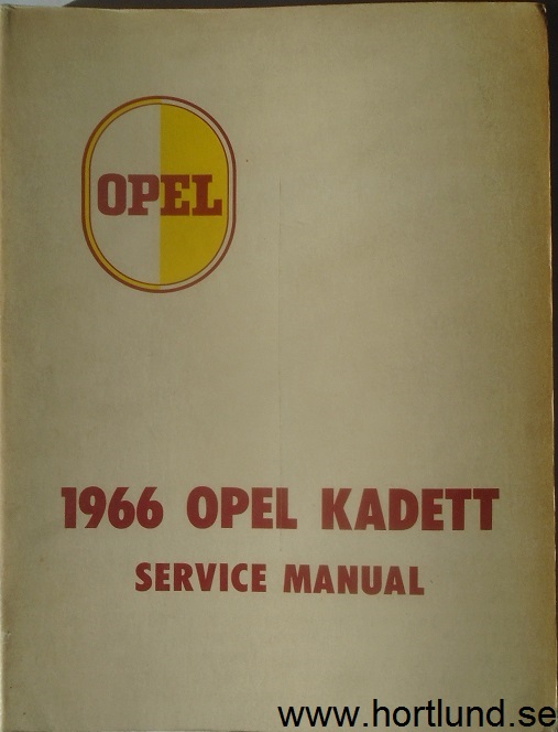 1966 Opel Kadett Service Manual