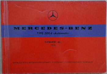 1958 Mercedes-Benz 300 d Automatic Reservdelskatalog
