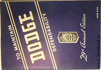 1947 - 1949 Dodge D24 Instruction Book