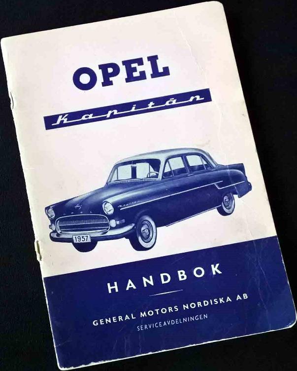 1957 Opel Kapitän Handbok