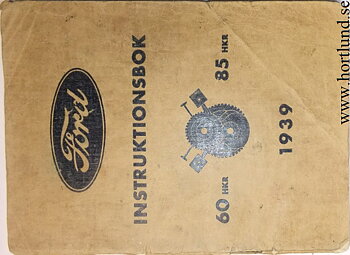 1939 Ford V8 Instruktionsbok svensk