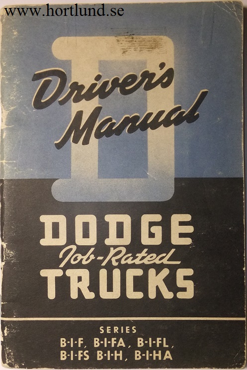1948 - 1949 Dodge Truck Driver's Manual