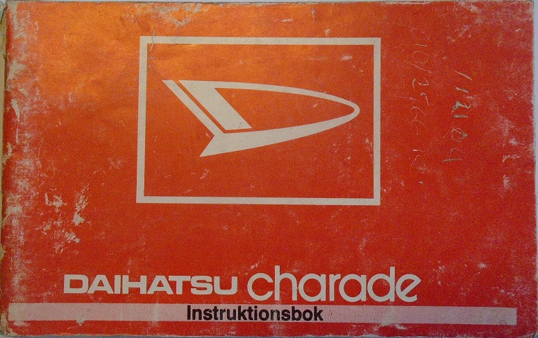 1981-1983 Daihatsu Charade XG och XTE instruktionsbok