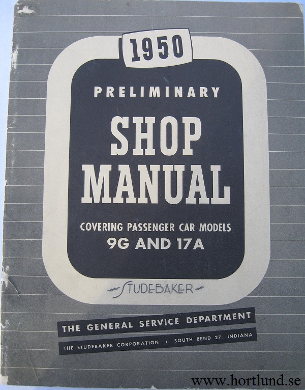 1950 Studebaker Preliminary Shop Manual