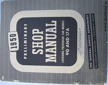 1950 Studebaker Preliminary Shop Manual