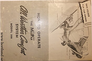 1949 MoPar All Weather Comfort System Model 300 Instruction Book