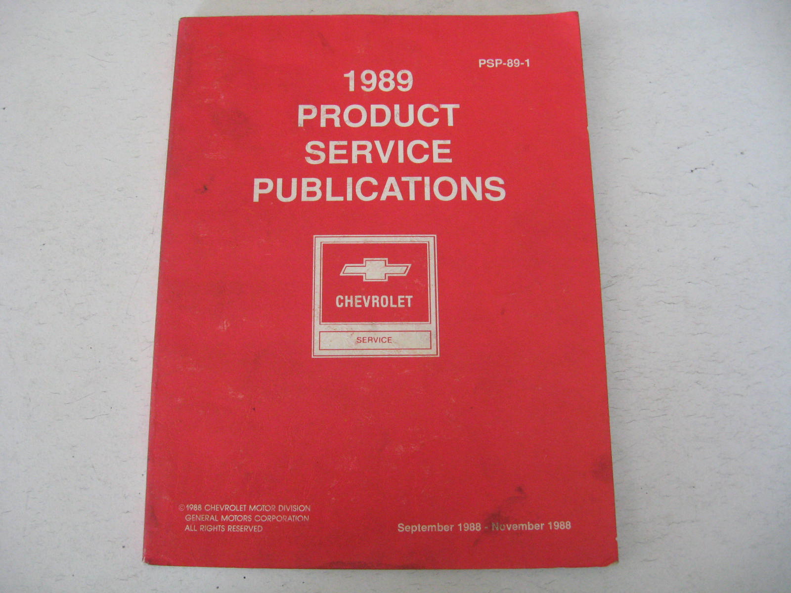 1989 Chevrolet Product Service Information