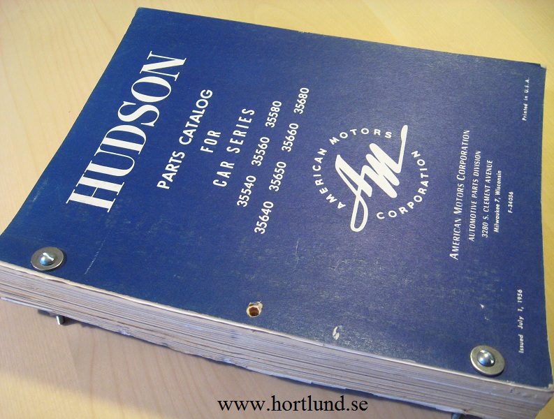 1955 - 1956 Hudson Parts Catalog
