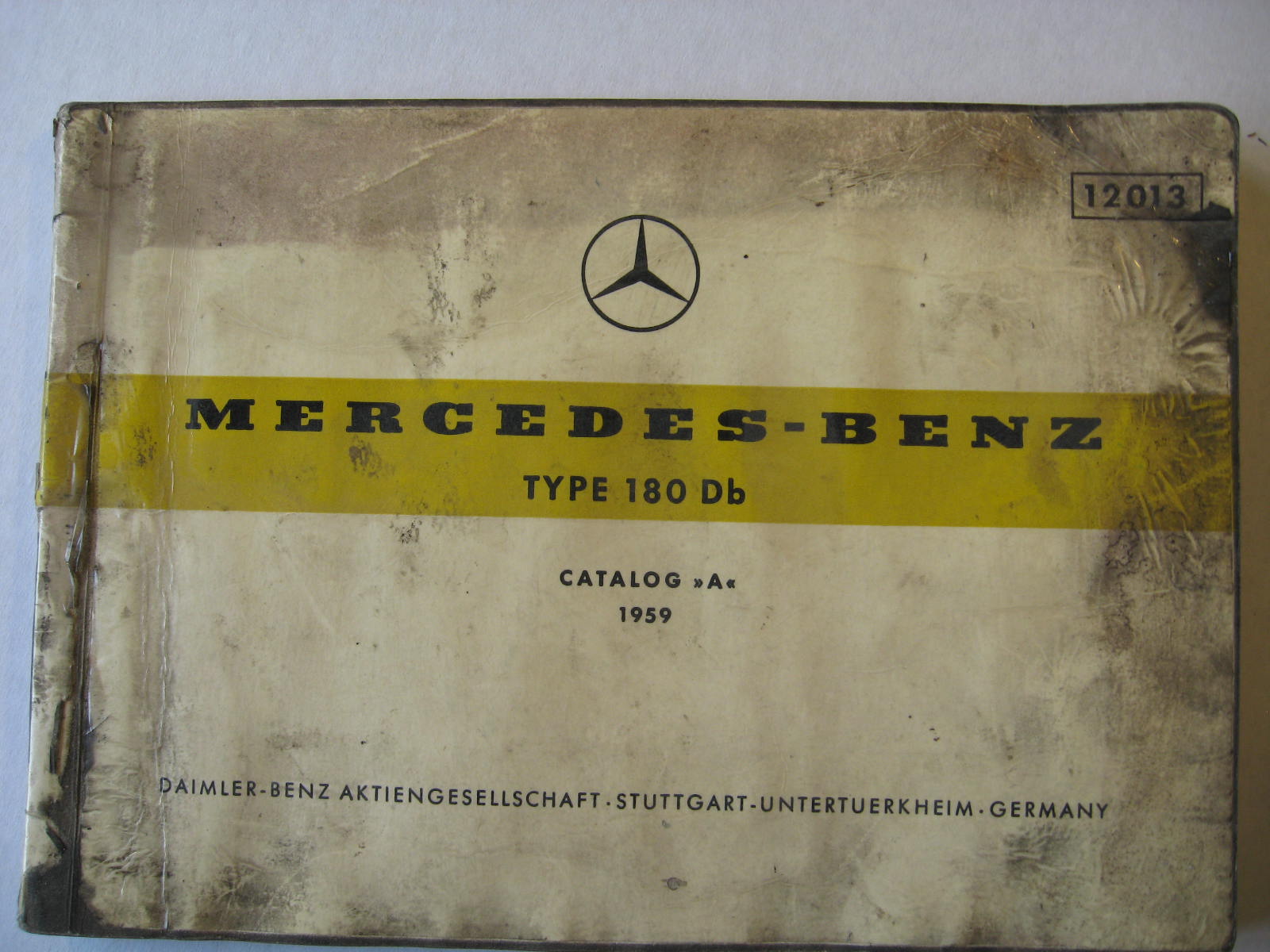 1959 Mercedes-Benz 180 Db Reservdelskatalog