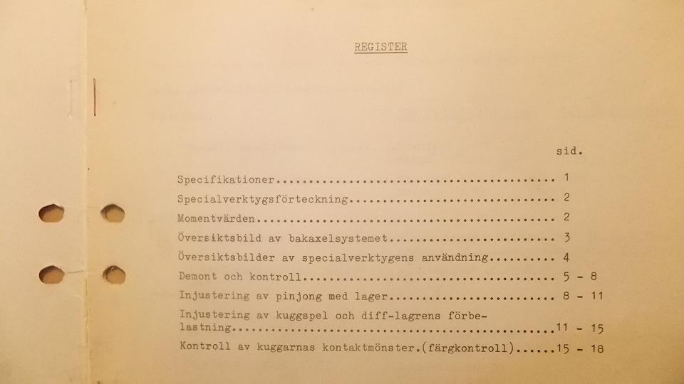 1964 Chrysler Verkstadshandbok Bakaxeln svensk original - 2