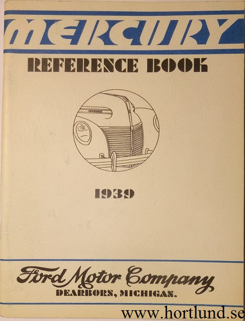 1939 Mercury Reference Book
