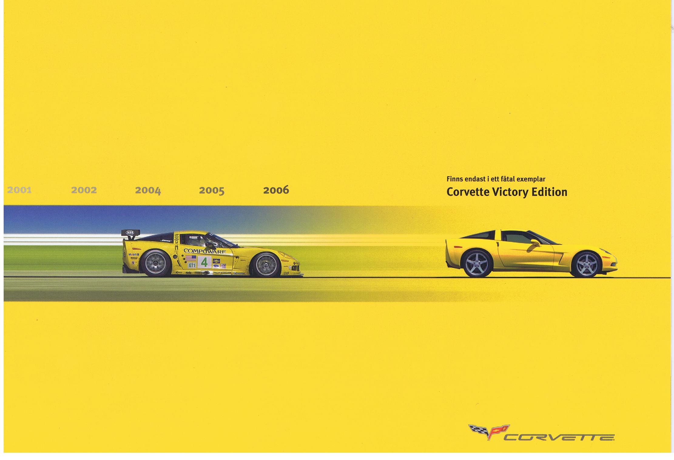 2006 Chevrolet Corvette Victory Edition Broschyr Svensk