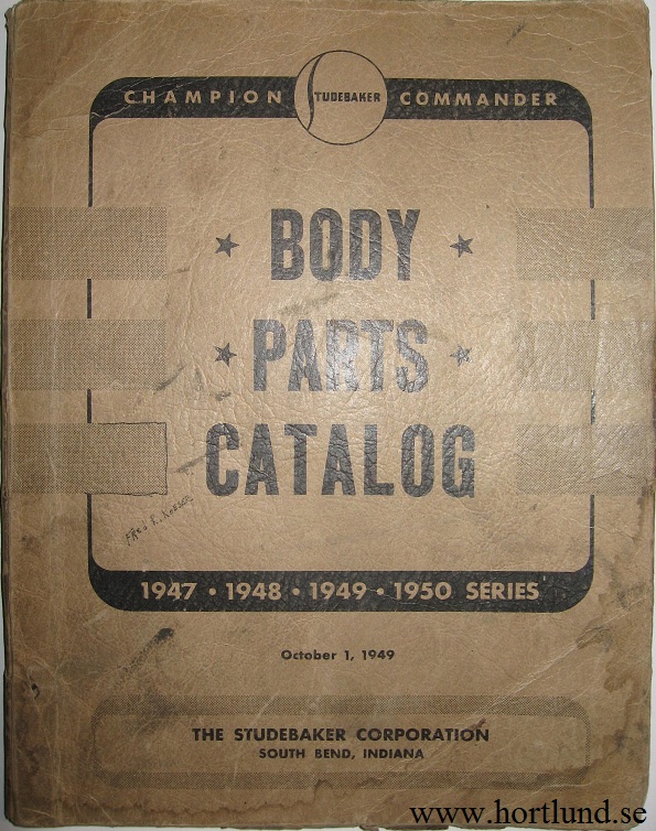 1947 - 1950 Studebaker Body Parts Catalog