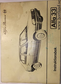 1984 Alfa Romeo Alfa 33 Instruktionsbok svensk