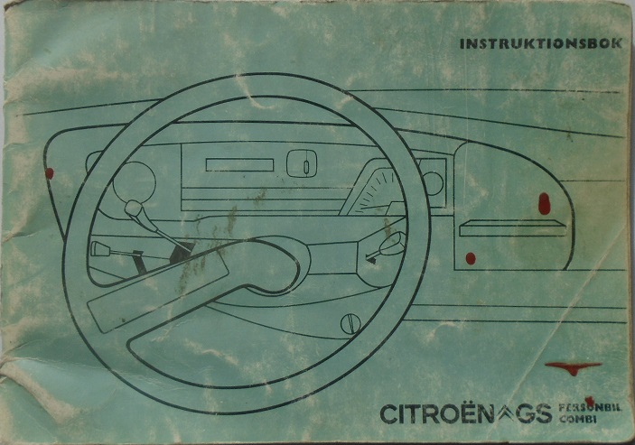 1974 Citroën GS Instruktionsbok