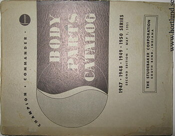 1947 - 1950 Studebaker Body Parts Catalog Sec. edit.