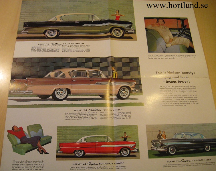 1957 Hudson Hornet V-8 broschyr - 2