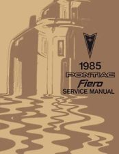 1985 Pontiac Fiero Service Manual