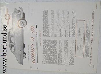 1950 Oldsmobile 76 broschyr