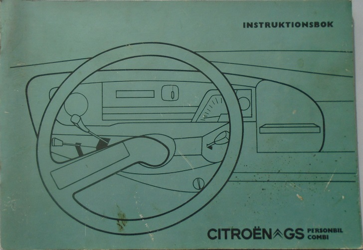 1975 Citroën GS Instruktionsbok