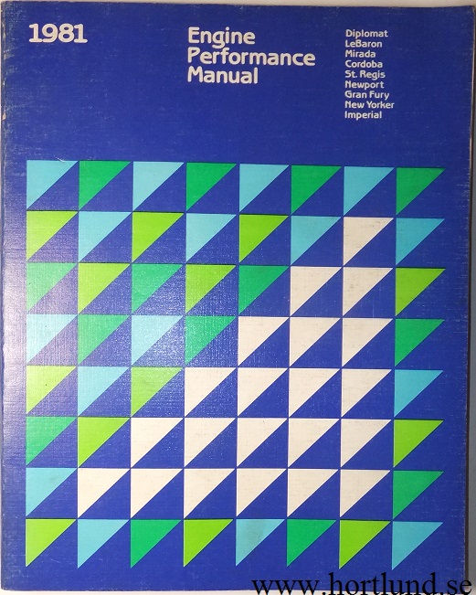 1981 Imperial Chrysler Dodge Plymouth Engine Performance Manual