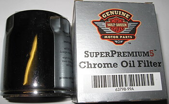 Oljefilter kromat Twin Cam