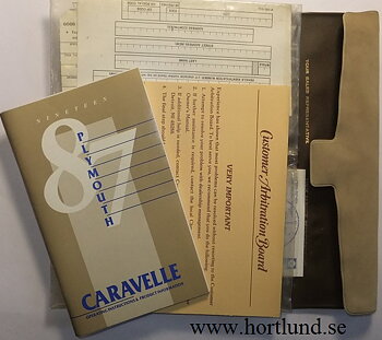 1987 Plymouth Caravelle Operating Instructions