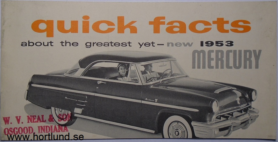 1953 Mercury broschyr Quick facts about...