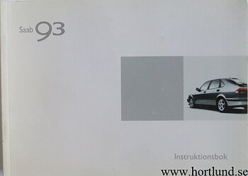 2003 SAAB 9-3 Instruktionsbok