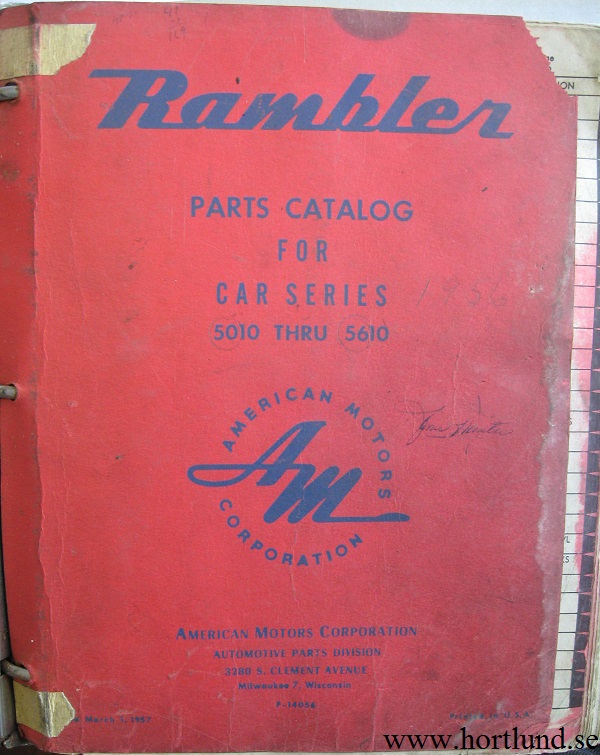 1956 Rambler Parts Catalog 1950-1956
