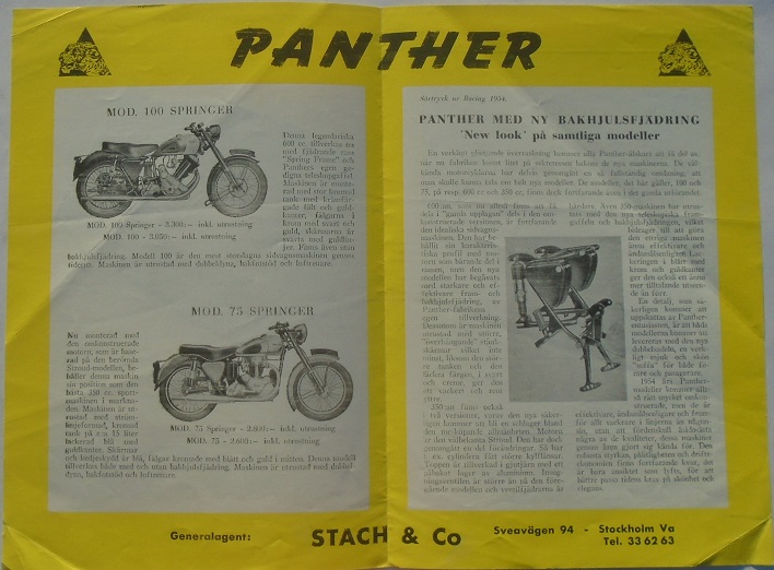 1954 Panther broschyr - 2