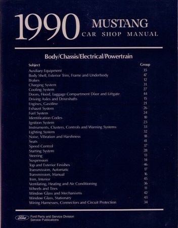 1990 Mustang Shop Manual