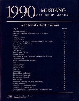 1990 Mustang Shop Manual
