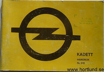 1980 Opel Kadett Handbok