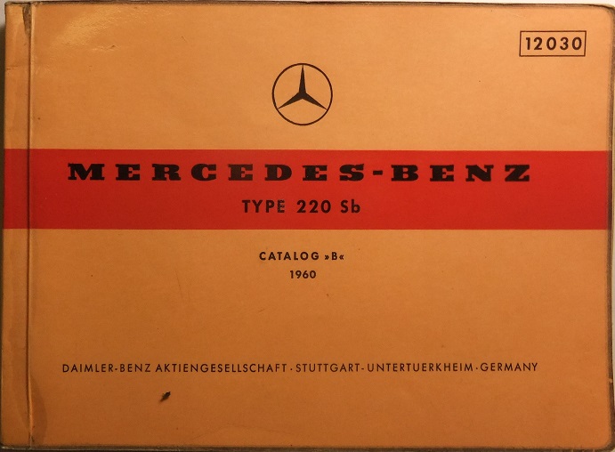 1960 Mercedes-Benz 220 Sb Reservdelskatalog