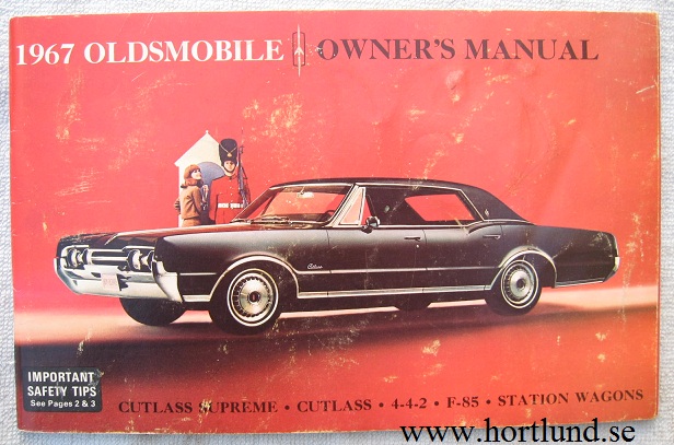 1967 Oldsmobile Owner's Manual mid size
