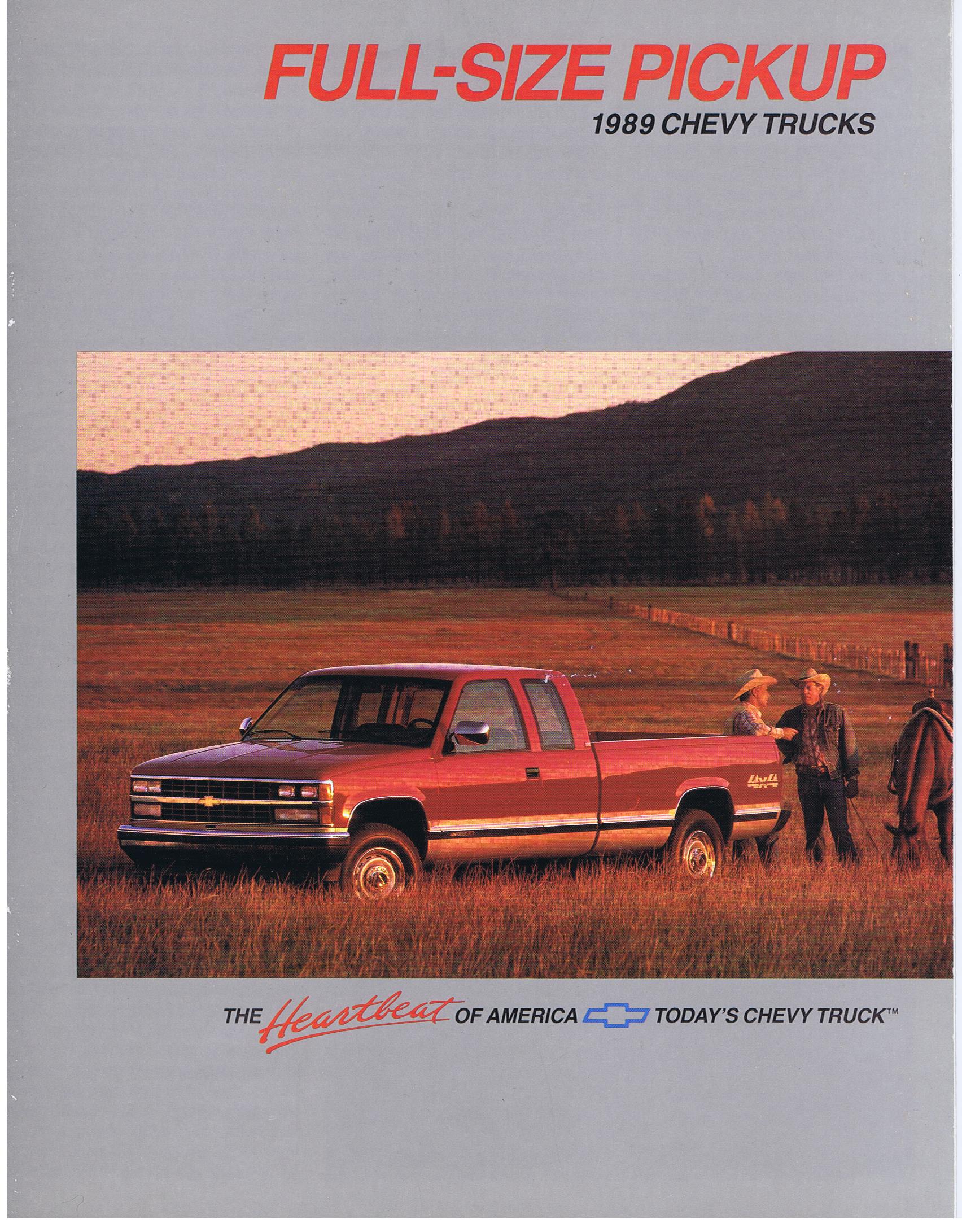 1989 Chevrolet Truck Full-Size Pickup Broschyr