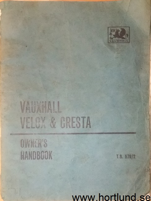 1963 Vauxhall Velox & Cresta Owner's Handbook