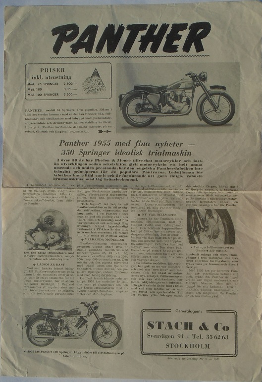 1955 Panther broschyr