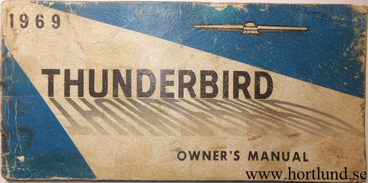 1969 Ford Thunderbird Owners Manual