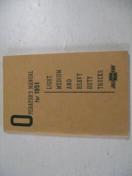 1951 Chevrolet Truck Operators Manual