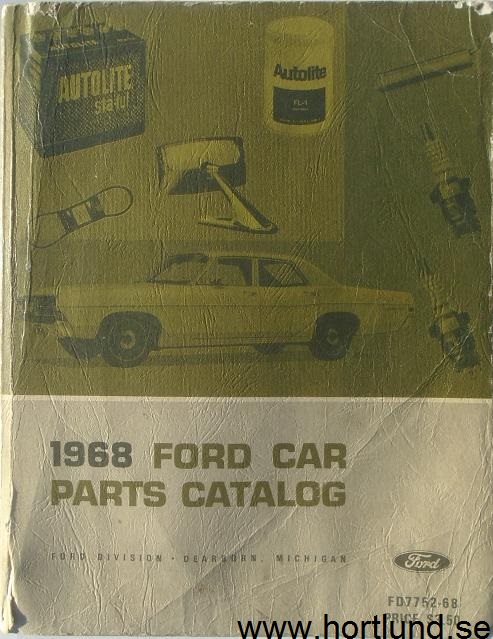 1968 Ford Car Parts Catalog
