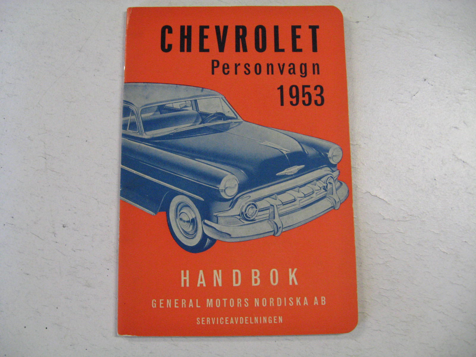 1953 Chevrolet Handbok Svenskt Original