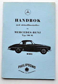 Mercedes-Benz typ 190 SL Handbok VARNING