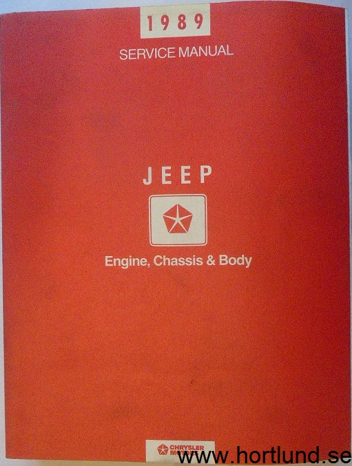1989 Jeep  Service Manual Engine, Chassis & Body alla modeller