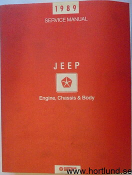 1989 Jeep  Service Manual Engine, Chassis & Body alla modeller