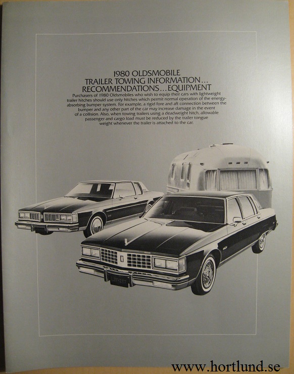 1980 Oldsmobile Trailer Towing Information  alla modeller broschyr